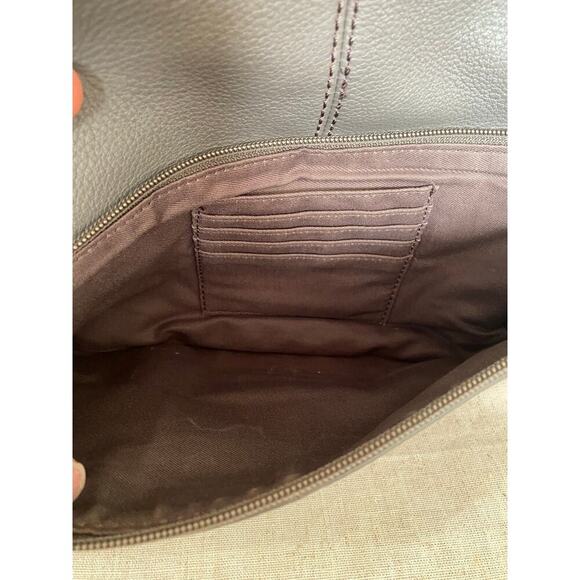 Fossil Gray Leather Crossbody Satchel Bag - Picture 6 of 11